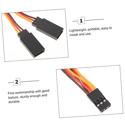 ibasenice 10pcs Extension Cable for Rc Car Helicopter and Plane Flexible Design Male to Female Connection for Dual Receiver Setup Sturdy and Lightweight Cables
