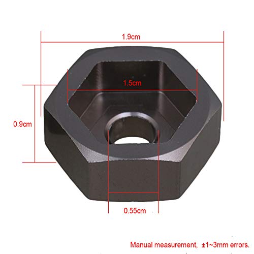 Mxfans Titanium Alloy N10237 RC 1:10 Model Car Wheel Hex Adapter 12mm to 17mm Upgrade Parts Set of 4