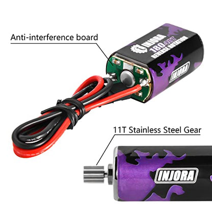 INJORA 180 PRO Brushed 48T Motor with Steel Pinion for 1/18 TRX4M
