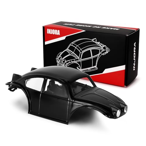 INJORA BUG18 Body with Interior for 1/18 TRX4M Universal LCG Chassis（Black） - color: Black
