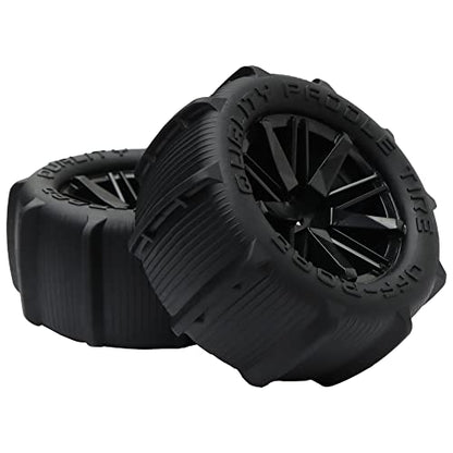 2 Pieces RC 1:16 Pre-Glued Paddles Buggy Tires Hex 12mm Wheels for Snow Sand H16BM 16889 16890A H16E H16GT H16DR H16 HB17 144001 144002 124016 16890 Off Road Car(2 PCS) - color: 2pcs, size: 1:16
