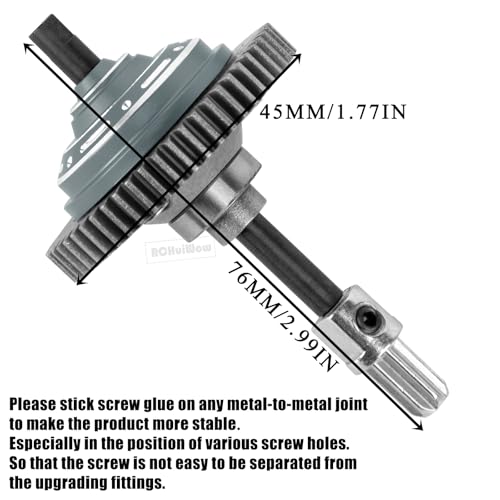RC 54T Center Diff Gear Upgrades Part for 1/10 Slash 4x4,Slash 4x4 VXL,Rustler 4x4,Rustler 4x4 VXL,Stampede 4x4,Stampede 4x4 VXL,Hoss 4x4 VXL,Metal 54T Gear Slipper Clutch,Titanium - color: Titanium(1pcs)