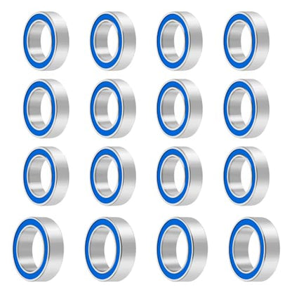RC Car Bearings Parts for Losi 1/12 Nascar for AWD 16PCS Bearings Kit 7x11x3mm 8x12x3.5mm RC Car Blue Bearing Upgrade Accessories Replacement Parts
