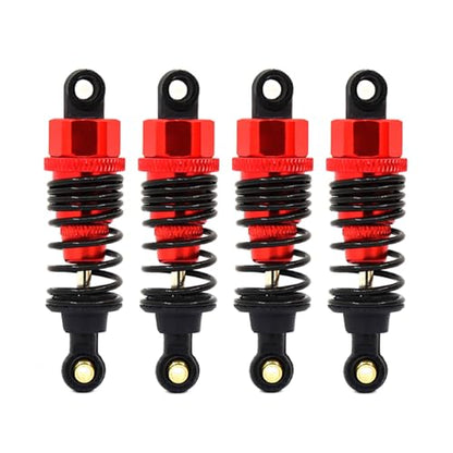 4Pack RC Car 102004 Adjustable Shock Absorber Damper Upgrade Parts Replacement Accessory 68mm For 1/10 RC On Road Drift Rally Car HSP 94102 94122 HPI Losi Axial Tamiya Redcat (Red) - color: Red