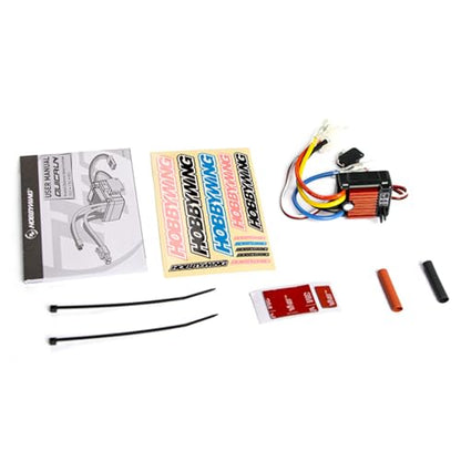 1060 60A Brushed ESC Waterproof 2-3S LiPo Electronic Speed Controller with Dirtproof Switch TAMlYA Plug for 1/10 RC Cars, Trucks, Crawlers with 6V/3A BEC