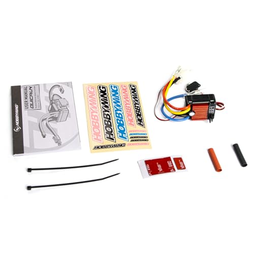 1060 60A Brushed ESC Waterproof 2-3S LiPo Electronic Speed Controller with Dirtproof Switch TAMlYA Plug for 1/10 RC Cars, Trucks, Crawlers with 6V/3A BEC