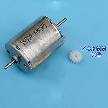 Small Motor, Electric Motor,Motor 370-16328 Micro Motor, DC 6V-12V 3100-6300rpm, Dual Output Shaft DC Motor, Carbon Brush Large Torque Long Life Mini Precision