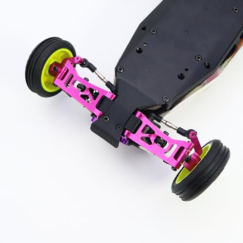 Metal Steering Knuckles C Hubs Suspension Arms CVD Shaft for 1/24 Losi Micro b Rc Car 2WD Buggy Chassis Plate Linkage Upgrades (Set 1 Pink)