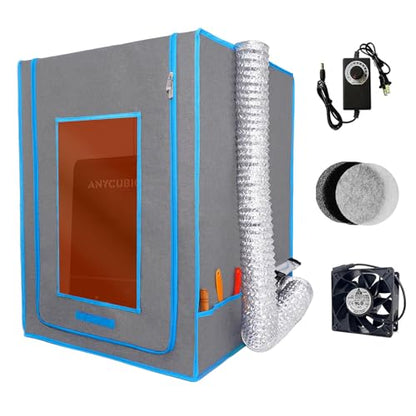 Resin 3D Printer Enclosure with Ventilation Kit Speed Control Vent Tent | Dustproof Cover Compatible with ELEGOO Saturn 4 Ultra Mars 5 Ultra, Ender 3 V3 SE/KE/Ender3 Pro/Ender 3 V2/S1/Neo 3D Printer