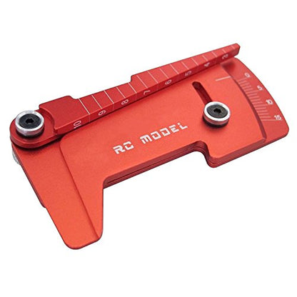 CNC Aluminum Suspension Ride Height & Camber Gauge Tool Red for 1/10 RC Car