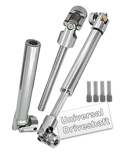 2PCS RC Crawler Drive Shaft for 1/10 SCX10 TRX6 Wraith Red cat Capra GEN8 D90 TF2 RC 4WD,ARRCat Stainless Steel Universal Driveshaft RC Upgrades Part Hop Ups,(90-125 & 112-165 MM) - size: 1pc (90-125mm) & 1pc (112-165mm)