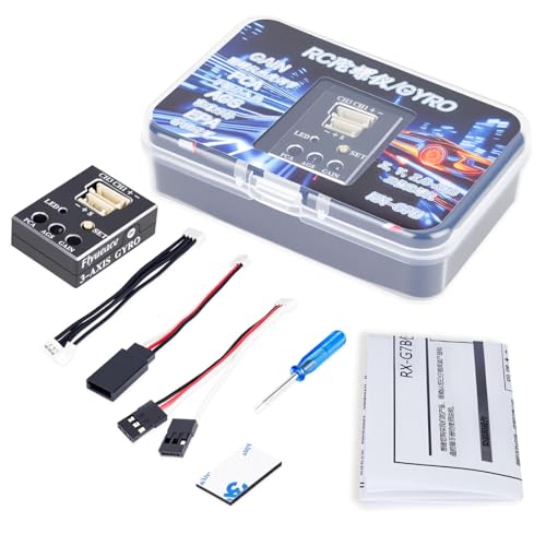 3 Axis Gyro Upgraded Mini Gyros - Automatic Stability Control Transmitter Gyroscope Sensitivity Adjustable for RC for RC Drift Racing Crawlers Cars Boats