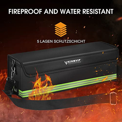 Lipo Battery Safe Bag Explosionproof, Large Capacity Fireproof Bag for Ebike Battery Charging and Storage