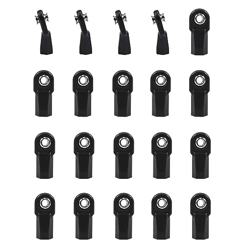 AMK SCX10 M4 RC Link Rod Ends 4mm Tie Rods Joints with 7mm Pivot Ball 1/8 1/10 Crawler Universal Building Kit for TRX6 D90 TF2 CC01 Gen7 Gen8 TRX4 Upgrades (4Pcs Bent + 16Pcs Straight) - color: 4pcs Bent + 16pcs Straight