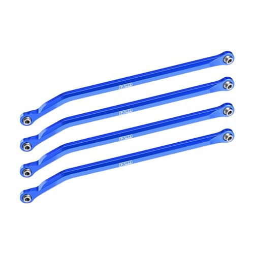 Aluminum 7075-T6 Alloy High-Clearance Lower Link Bar Set for Vanquish 1:10 H10 Optic Kit/Yokohama RTR/Sparco RTR Rock Crawler Upgrades - Blue