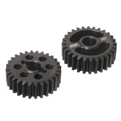 KYX Racing Hard Steel Front Rear Portal Axle Gear Set 28T 2pcs Upgrades Accessories for 1/8 RC Crawler Car Axial AXP8 Gilamon 2.2