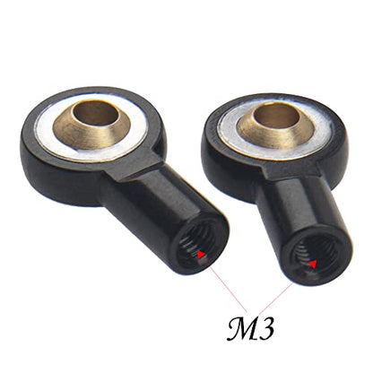 10Pcs ShareGoo M3 Tie Rod End Ball Head Holder Link 3mm Thread Ball Joint Compatible with Redcat HSP Traxxas Axial 1/10 RC Car Truck Boat DIY Robot Airplane,L18mm