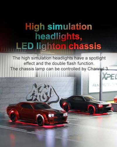 Turbo Racing 1:76 Scale RC Sport Car, 2.4GHZ Remote Control Mini Model Car with Full Proportional RTR for Adults Toys (C75-Red) - style: C75-Red