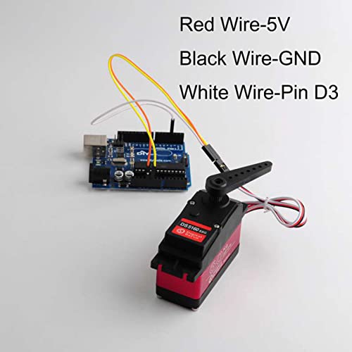 2pcs DS5160SSG 60kg Digital Servo Metal Gear Large Torque High Speed Robotics Waterproof RC Car Servo 270 Degree with 18T Aluminum Servo Arm