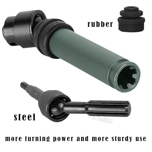 RC #45 Steel Front Rear Driveshaft/Drive Shaft Upgrades Part for 1/10 Slash,Rustler,Stampede,Jat0 4WD 4X4 VXL,F0rd F15O Rapt0r R 4WD,CVD Axles with Hex(#9051#9052) Titanium - color: Titanium-(Upgrades）