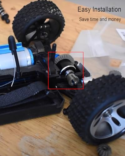 RC Car Differential and Differential Drive Gear Compatible with Hyper GO H16GT H16DR H16BM 1:16 1:14 Scale Replace 16420Y 10402Y Powder Metallurgy Material