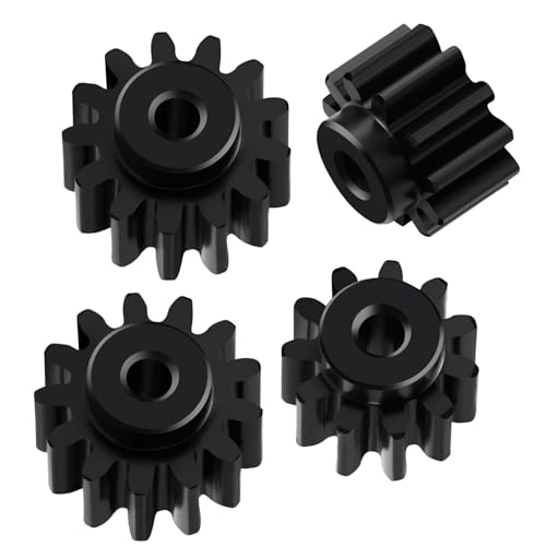 4Pack Hard Plastic Upgrade Pinion Gear Set Motor Gears 11T 13T 0.5M 2mm Shaft Compatible with Losi 1:24 Micro-B 2WD Buggy Upgrades Parts