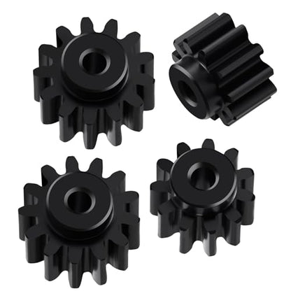 4Pack Hard Plastic Upgrade Pinion Gear Set Motor Gears 11T 13T 0.5M 2mm Shaft Compatible with Losi 1:24 Micro-B 2WD Buggy Upgrades Parts