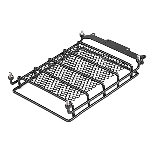 RC Roof Rack Luggage, Steel RC Luggage Carrier Tray Roof Rack Model Vehicle Parts Accessories for 1/10 RC Crawler Car (M) - size: Medium