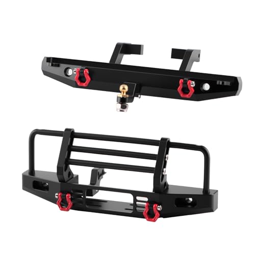 Metal Front & Rear Bumper with Winch for TRX4M Defender | Scale Appearance, Metal Construction, 1/18 RC Crawler Upgrades, Easy Installation