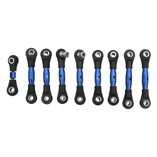 1 Set Aluminum Tie Rods for 1/10 4WD GT 4-Tec 2.0 (83056-4) RC Cars (Blue) - color: Blue