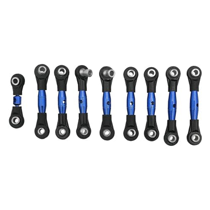 1 Set Aluminum Tie Rods for 1/10 4WD GT 4-Tec 2.0 (83056-4) RC Cars (Blue) - color: Blue