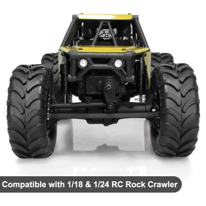 LRFHL 1.3" Crawler Tires Soft Rubber for 1/18 TRX4M 1/24 SCX24 FCX24, 4PCS | 65mm*26mm, RC Tires with Foam Insert, RC Rock Crawling Tires Upgrade - color: Style B