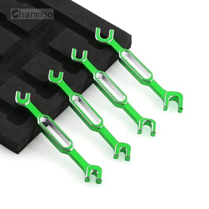 RC Wrench Turnbuckle Nut Ball 3.0/3.2/3.5/3.7/4.0/5.0/5.5/6.0mm Joint Remover Universal Repair Tools Set For 1/10 1/8 1/24 RC Crawler Truck Car Boat Drone (Green) - color: Green