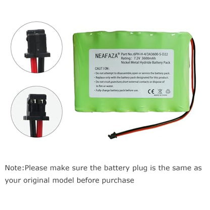 6PH-H-4/3A3600-S-D22 7.2V 3600mAh Ni-MH Battery Compatible with DSC IMPASSA SCW9057 SCW9055 ADT SCW9057G-433 Wireless Security System Alarm Panel (1 Pack)