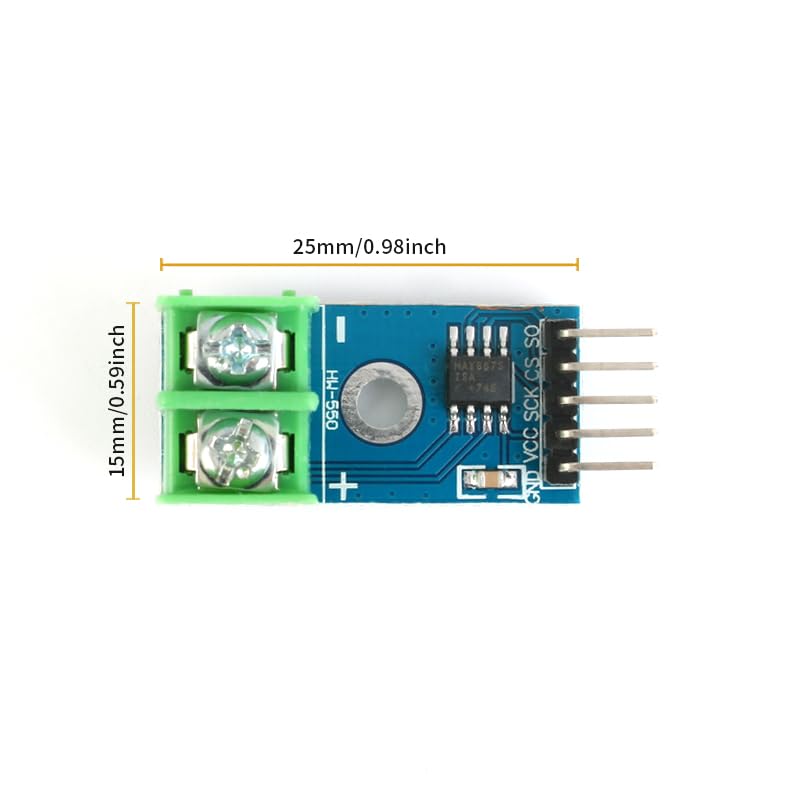 MAX6675 Type K Thermocouple Temperature Sensor Module for Arduino, Accurate Temperature Measurement 3.0-5.5V