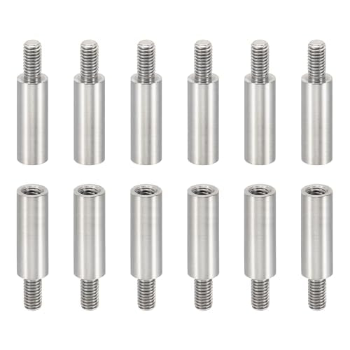 PATIKIL 24pcs M3 Standoffs, M3 14+6mm Spacer Standoffs Steel Threaded Standoffs Screws Kit 3mm ID 5mm OD Metric Male Female Thread Adapters for Circuit Board PCB RC Drones Motherboard - size: 14+6mm L
