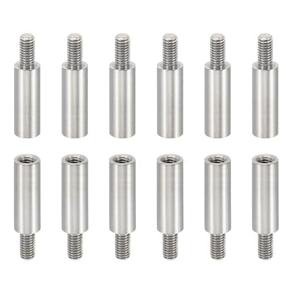 PATIKIL 24pcs M3 Standoffs, M3 14+6mm Spacer Standoffs Steel Threaded Standoffs Screws Kit 3mm ID 5mm OD Metric Male Female Thread Adapters for Circuit Board PCB RC Drones Motherboard - size: 14+6mm L