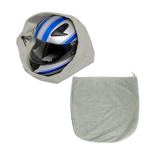 Motorcycle Helmet Bag, Electric Bike Helmet Storage Bag, Large Capacity Motorcycle Helmet Drawstring Bag for Football Hockey Ski Riding Racing Snowmobile Bicycle Bike (Grey/1PCS) - color: Grey/1PCS
