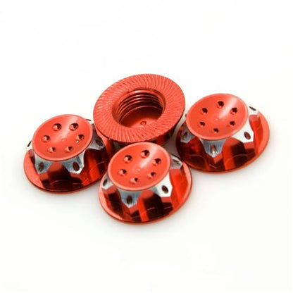 RC Cars Models Aluminum 11mm Hex Wheel Nuts Hub Cover for 1/8 RC Crawler Car Lock Self-Lock Replacement Upgrade Parts - color: Red