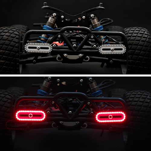 GLOBACT RC LED Light Kit for RC Car Universal Parts, 36 LEDs | Fits Roof Lamp Headlight Tail Light Bumper Light Police Lights, 2 Control Modes, Rich Lighting