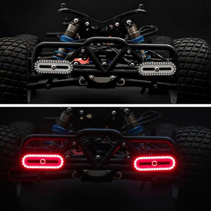 GLOBACT RC LED Light Kit for RC Car Universal Parts, 36 LEDs | Fits Roof Lamp Headlight Tail Light Bumper Light Police Lights, 2 Control Modes, Rich Lighting