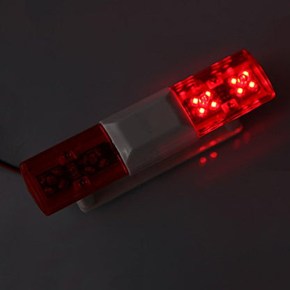 Multi-Function LED Police Flash Light Lamp for 1/10 1/8 RC HSP Traxxas Tamiya CC01 RC4WD D90 Axial SCX10 Model Car - color: Red