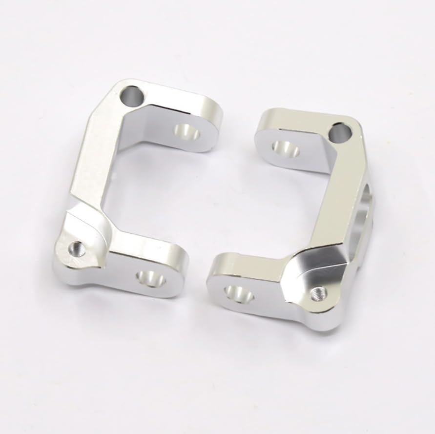 Front Lower Suspension Arm Hub Carrier Base C/Steering Cup/Metal Drive Shaft for 1/10 Tamiya CC01 TA02 TA03 4WD Buggy RC Car OP(C Seat Silver) - color: C Seat Silver
