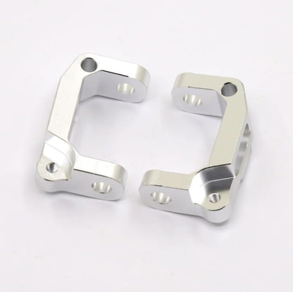 Front Lower Suspension Arm Hub Carrier Base C/Steering Cup/Metal Drive Shaft for 1/10 Tamiya CC01 TA02 TA03 4WD Buggy RC Car OP(C Seat Silver) - color: C Seat Silver