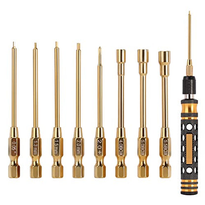 INJORA 8 in 1 RC Tool Kit Hex & Nut Screwdriver for 1/24 1/18 Mini RC Cars