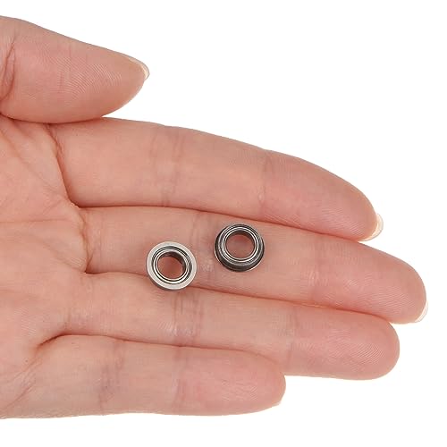 uxcell MF85ZZ Flanged Ball Bearing 5x8x2.5mm Double Shielded Chrome Steel Flange Bearings, 20pcs