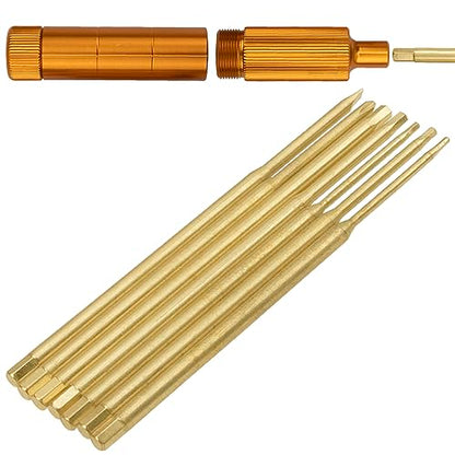 7 in 1 Mini Portable Screwdriver Hex Driver 1.3 1.5 2.0 2.5 3.0mm 0#+ 1#- Hex Key RC Screw Driver Repair Tool for 1/16 1/12 1/14 1/10 RC Cars (Gold) - color: Gold