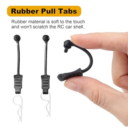 HobbyPark 20pcs RC Rubber Retainer Pull Tabs for 1/12 1/10 1/8 1/5 RC Car Body Clips (fit 1.2mm 1.4mm 1.5mm Rod) - size: fit 1.2mm 1.4mm 1.5mm Rod