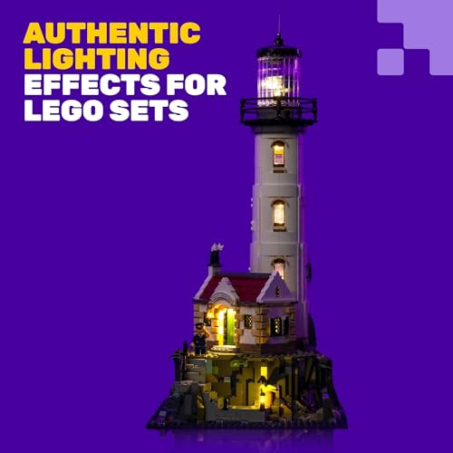 LED Light Kit Compatible with Lego 21335 Motorized Lighthouse – Lighting Accessories for Lego Ideas Building Set, Creative Decorative Upgrade (Model Not Included)