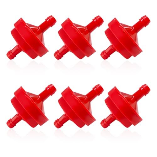 6 PCS Gas Fuel Filter, Lawn Mower 1/4" Inline Gas Fuel Filter, Replacement for OEM Number BS 298090S Fuel Filters 150 Micron for Engines without Fuel Pump, Car Accessories - color: 6 PCS